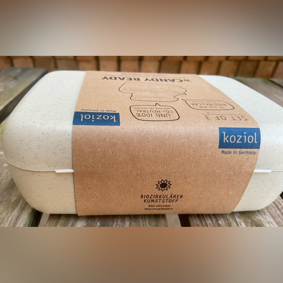 NEW- Koziol Box, Lunch to go, Cutlery Set of Three, Nature Desert Sand color - Picture 3 of 9